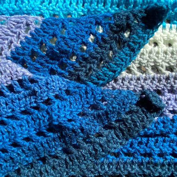 Handmade crocheted shawl shrug sweater. #2 - Picture 3 of 5